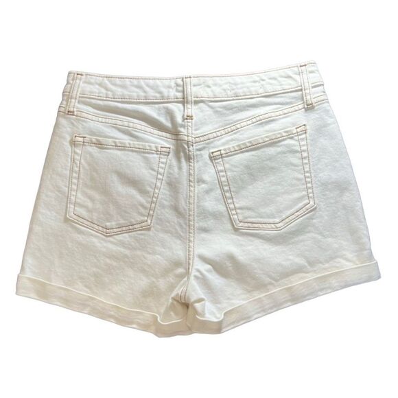 Wild fable high rise rolled bottom jean shorts white size 4 - Picture 2 of 11